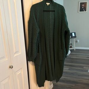 Better Be Deep Green Knit Cardigan